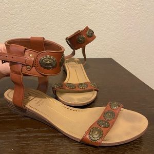 Boho brown sandals - size 8